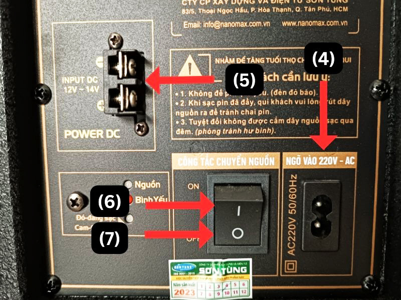 Cách sạc pin loa kéo