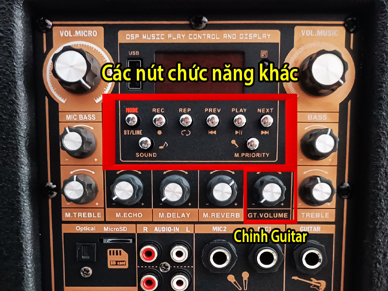 Chức năng các nút trên loa kéo