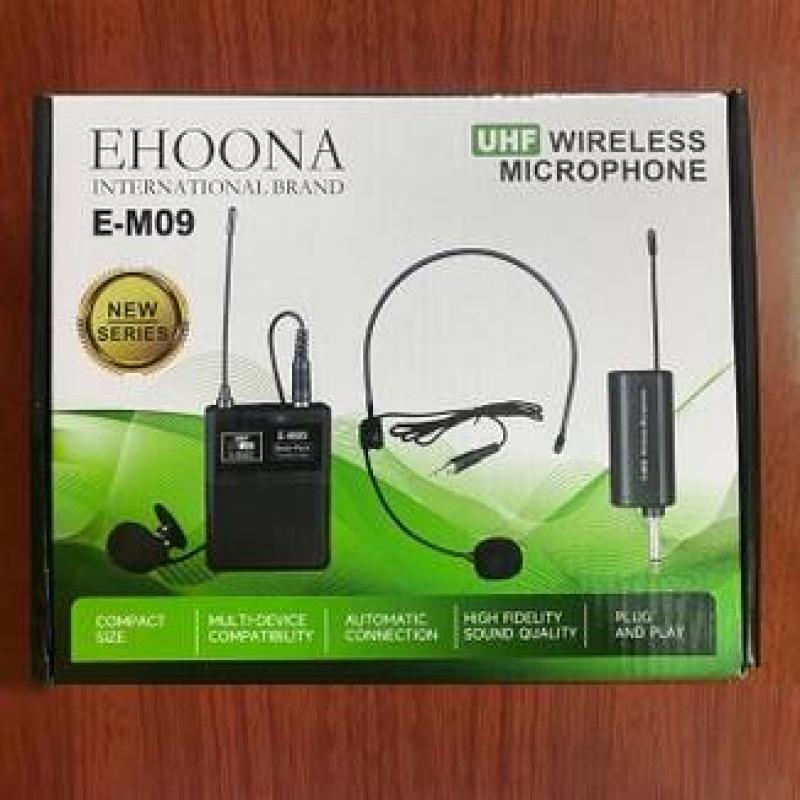 Micro Ehoona E-M09 không dây, dùng cho loa trợ giảng (UHF wireless microphone)