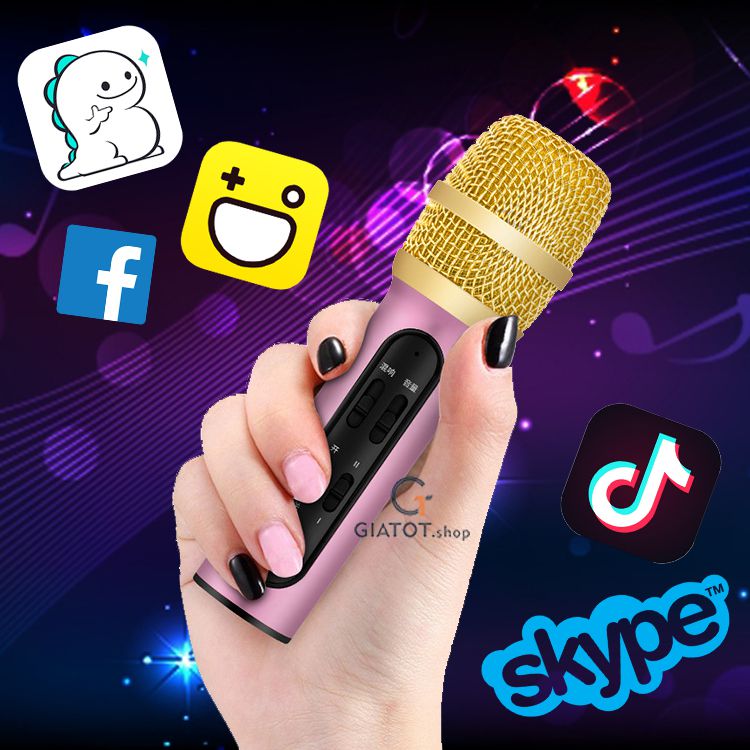 Bộ micro livestream + karaoke trên điện thoại C11 đa năng