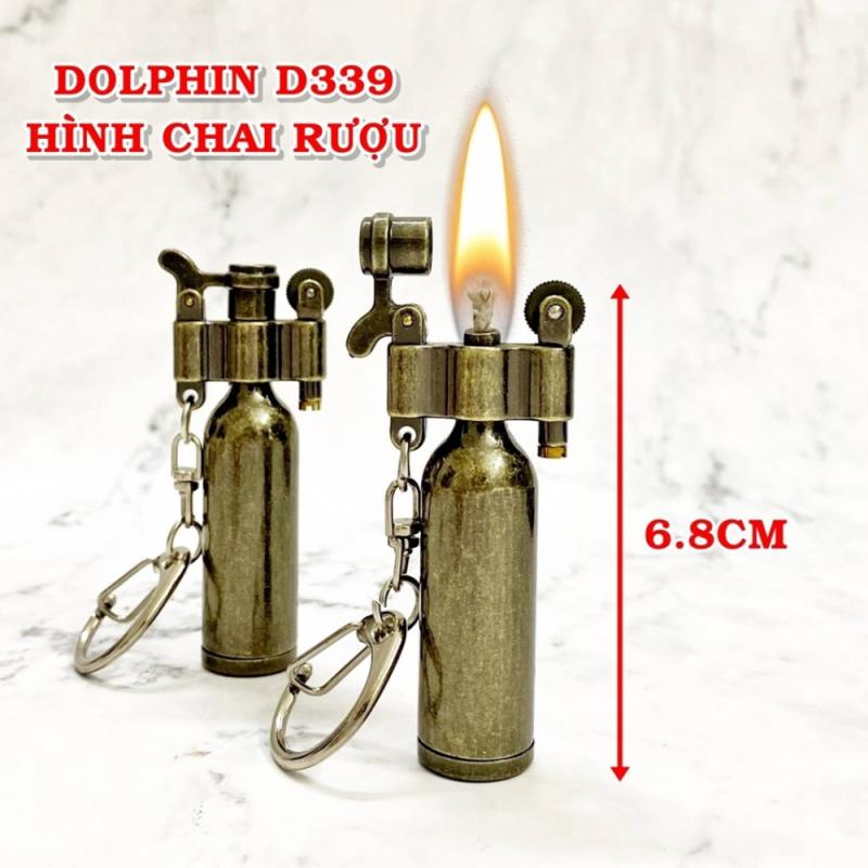 Bật lửa xăng đá cổ hình chay rượu D339 dùng xăng