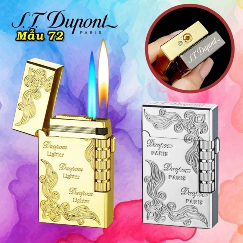 Bật lửa Dupont 2 chế độ lửa hoa văn cổ điển M-72 xài gas