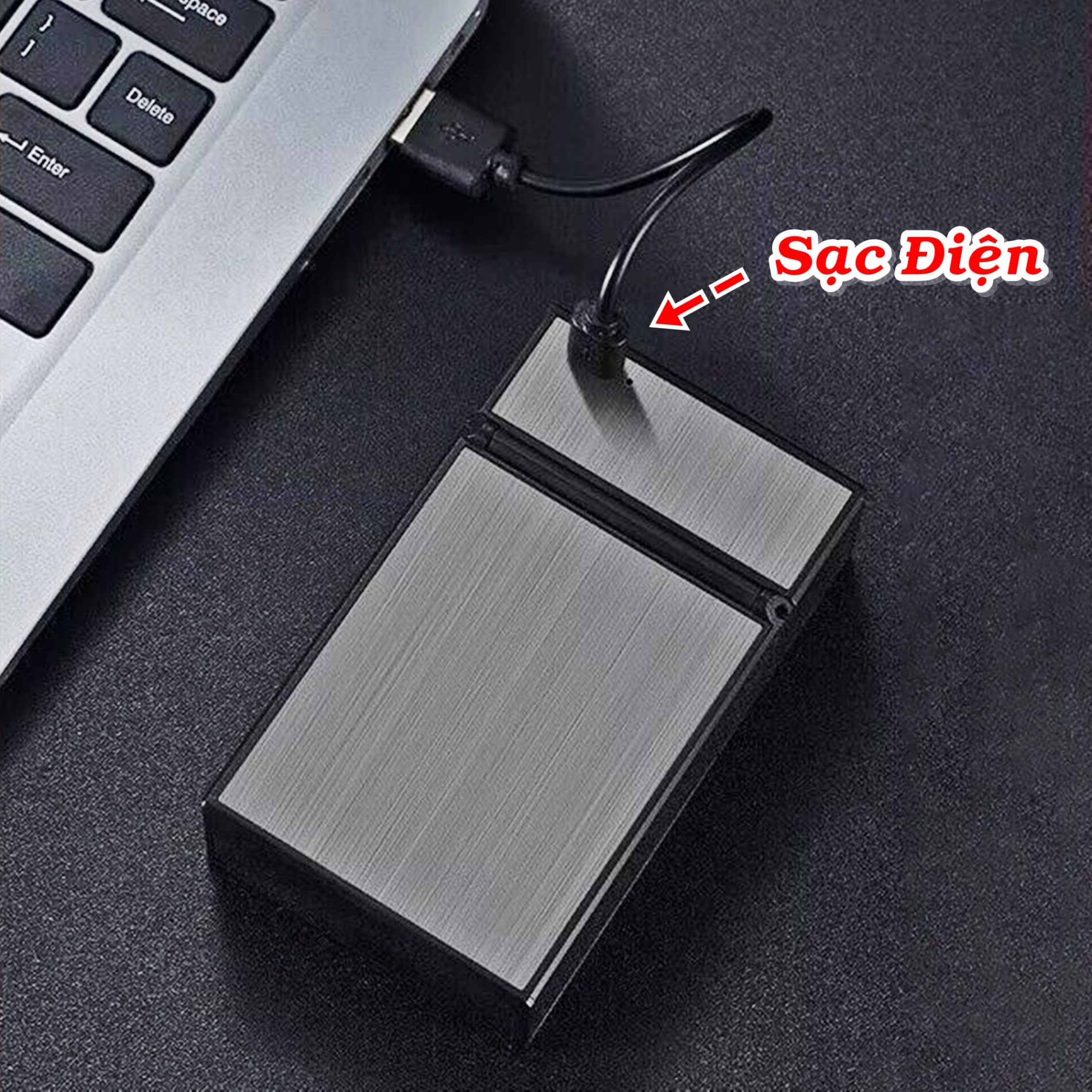 Bật lửa hình hộp thuốc hình Wukong để được 20 điếu thuốc dùng điện